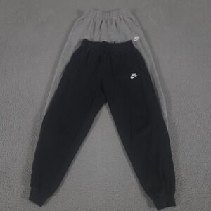 LOT OF 2 Nike Sweatpants Boys L Multi Jogger Sportswear Club Fleece Leg Cuffs